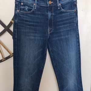 Mother mid rise, dazzler ankle Jean